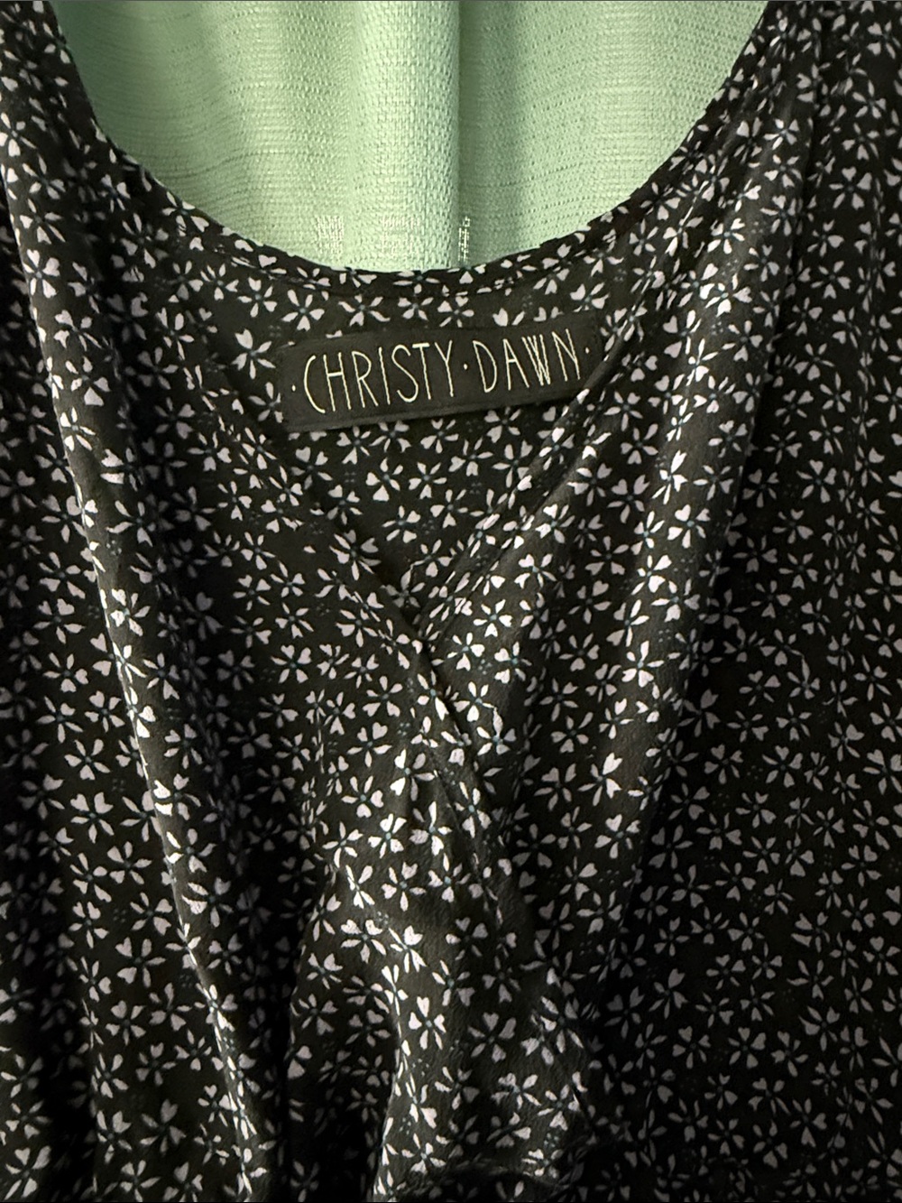 Rare! Christy Dawn Lincoln dress, one size, black & lavender floral